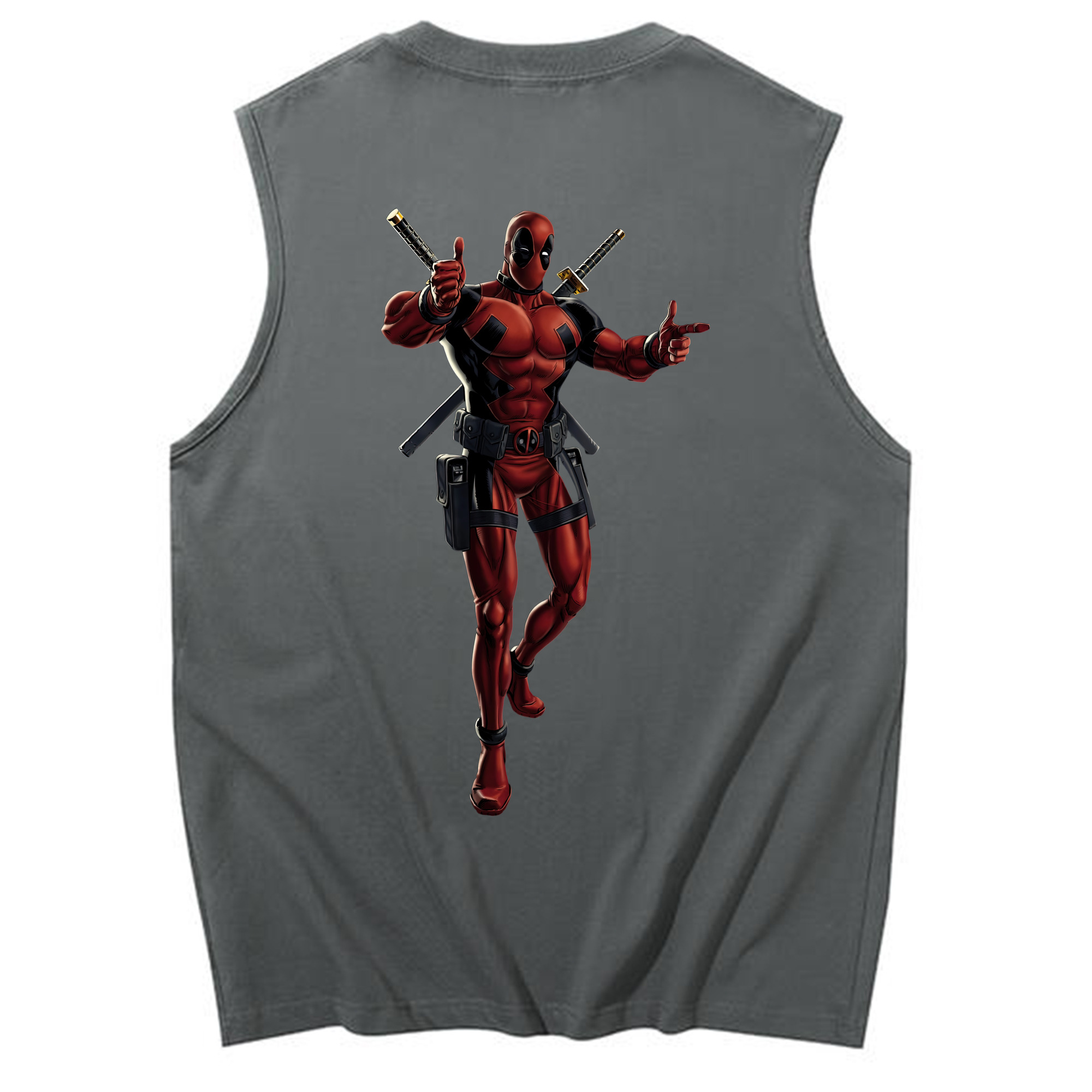 （画像用） Deadpool デッドプール コットン100％タンクトップ（背面プリント）